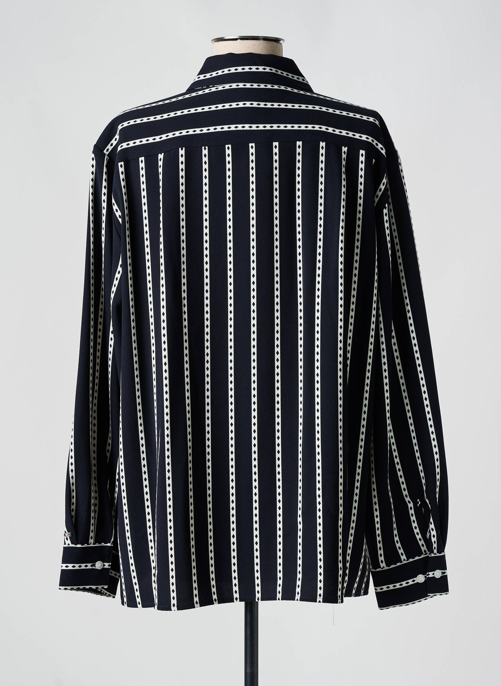 Moteriškas marškinys fantazijos raštas ilgos rankovės juodas TOMMY HILFIGER moteris