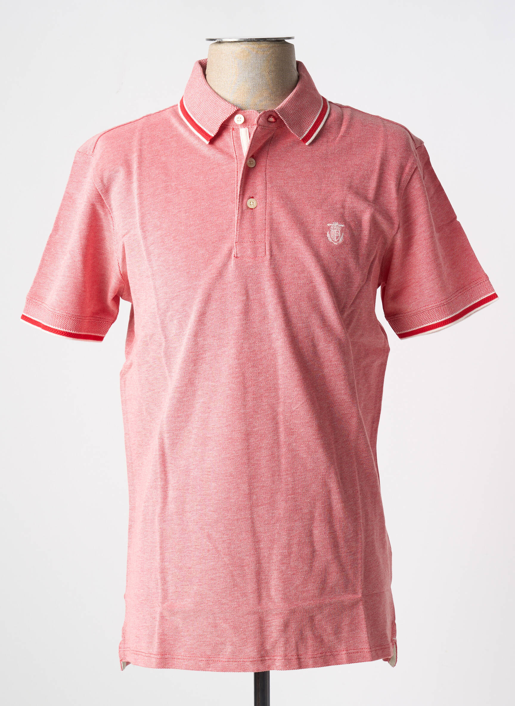 Polo chinamas audinys trumpas rankovės raudona SELECTED vyras
