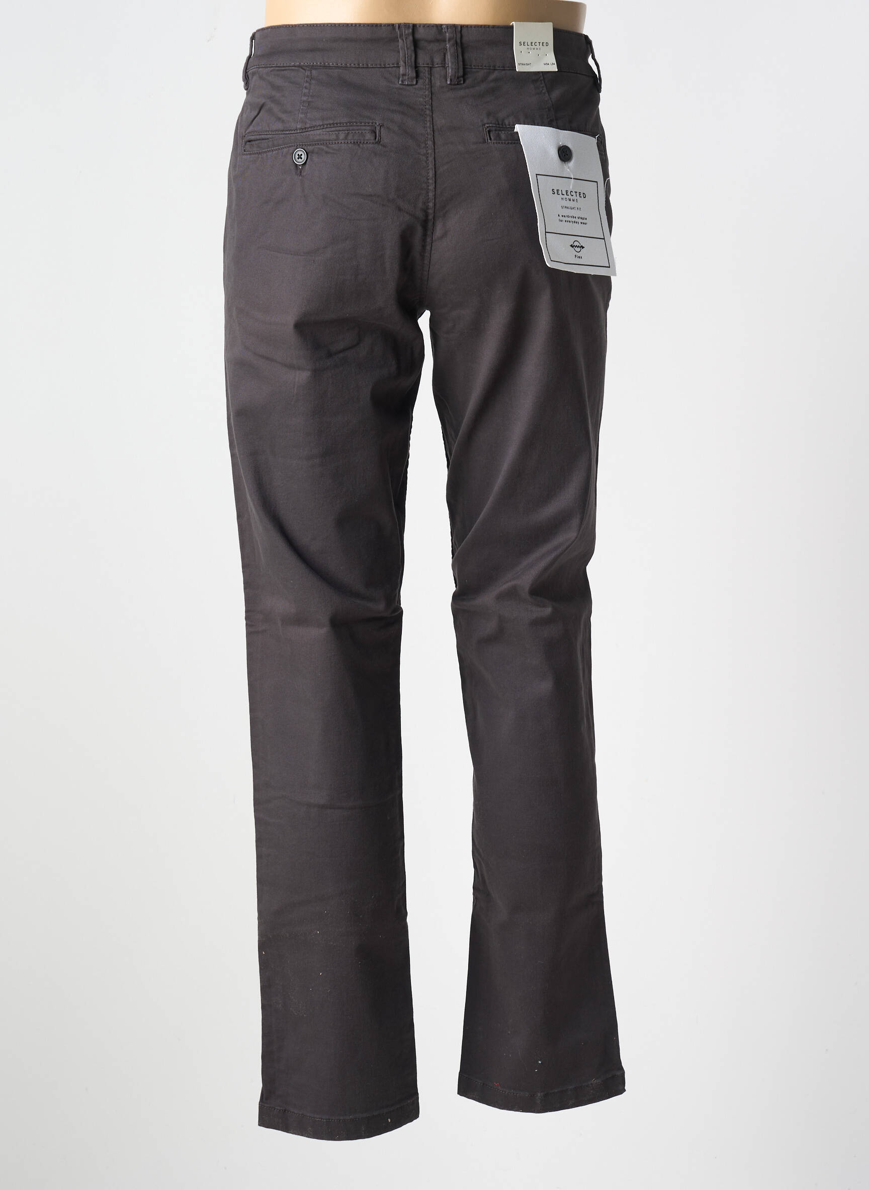 Chino kelnė bio normala dydis pilka SELECTED vyras