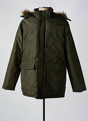 Pūkinė striukė kišenės su gobtuvu žalias JACK & JONES vyras