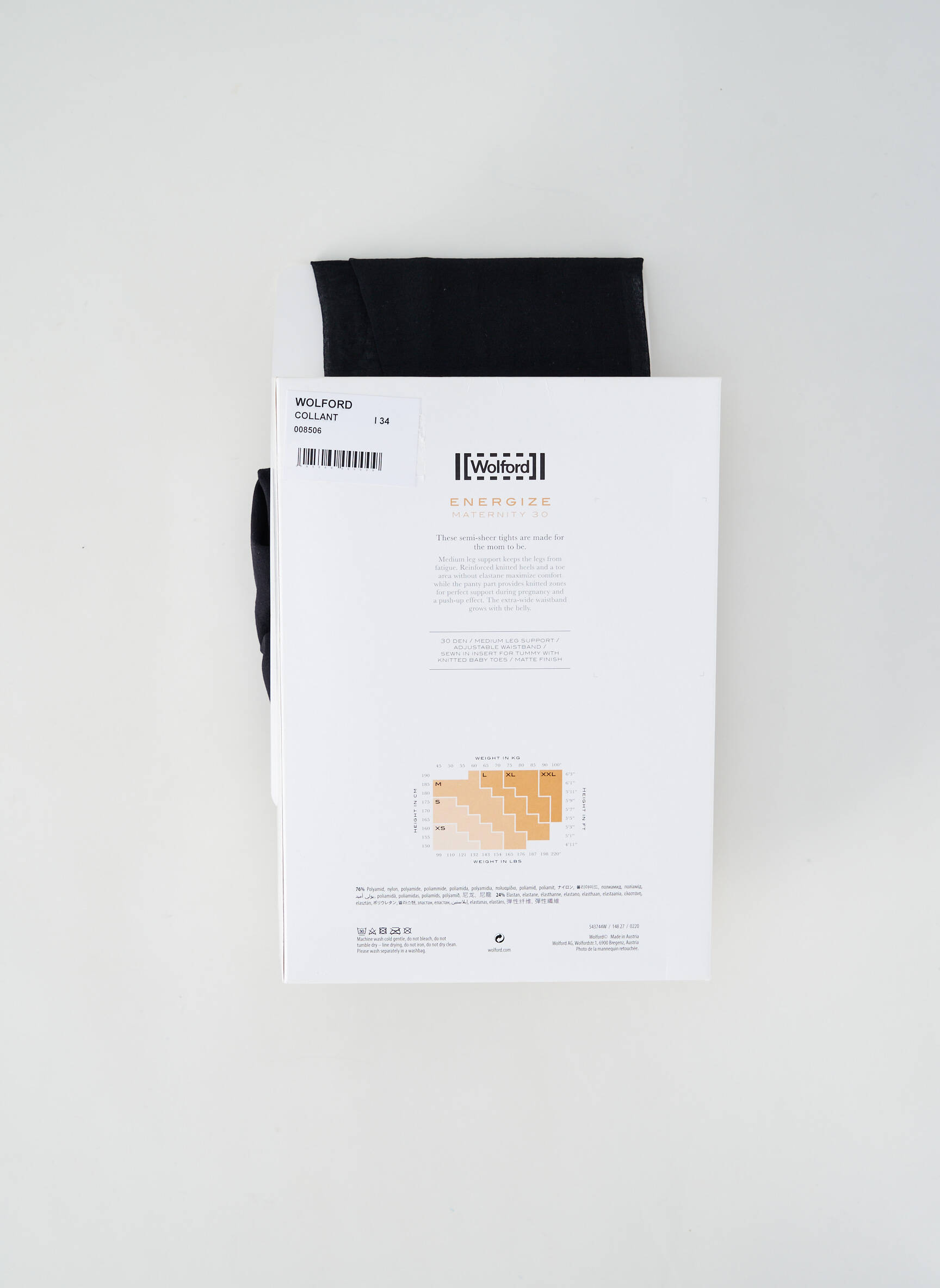 Nėštumo apatinis trikotažas tamprumas juodas WOLFORD moteris