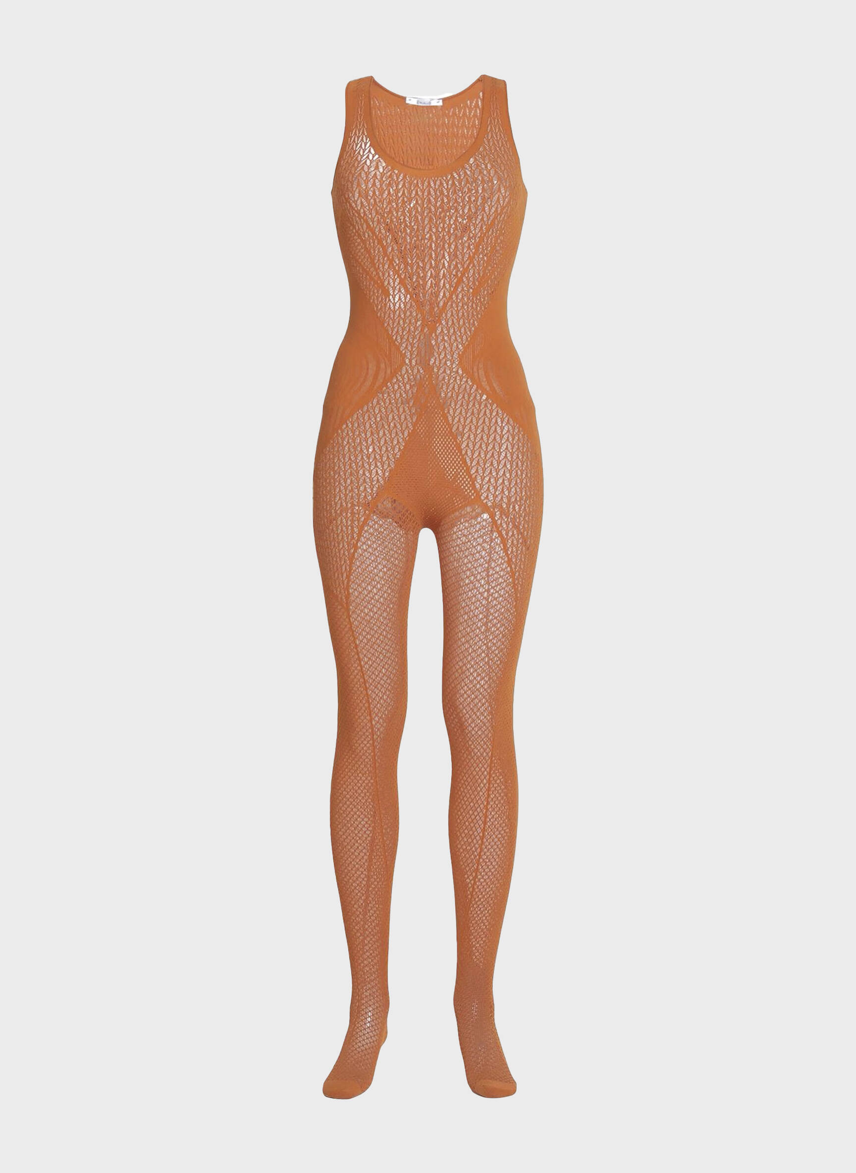 Kombinezonas be rankų be rankų oranžinė WOLFORD moteris