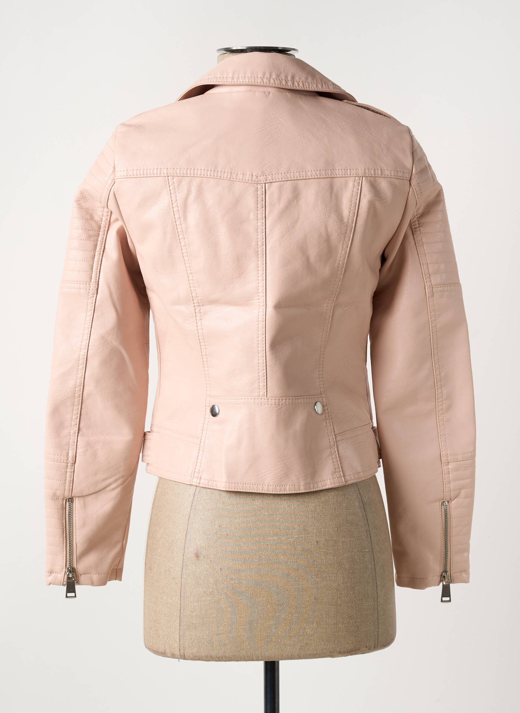 Dirbtinės odos striukė kišenės rožinė VERO MODA moteris