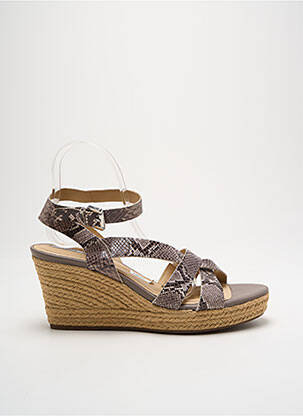 Espadrilės satino audinys kulnas nuo 7 iki 9 cm pilka GEOX moteris