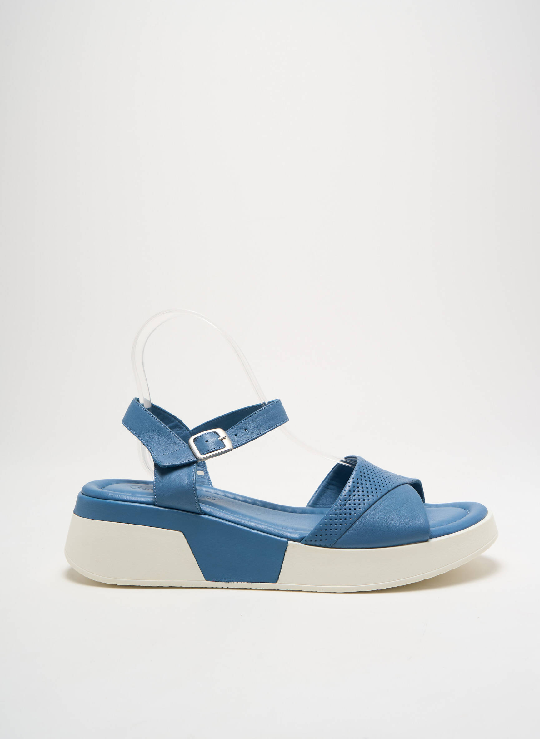 Sandalai/nu pėdos lygus medžiaga kulnas nuo 4 iki 6 cm mėlyna COCO ET ABRICOT moteris