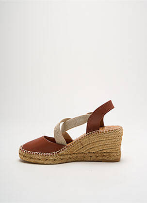 Espadrilės satino audinys kulnas nuo 7 iki 9 cm rudas TONI PONS moteris