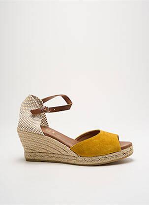 Espadrilės nubuko audinys kulnas nuo 7 iki 9 cm geltona LA MAISON DE L'ESPADRILLE moteris