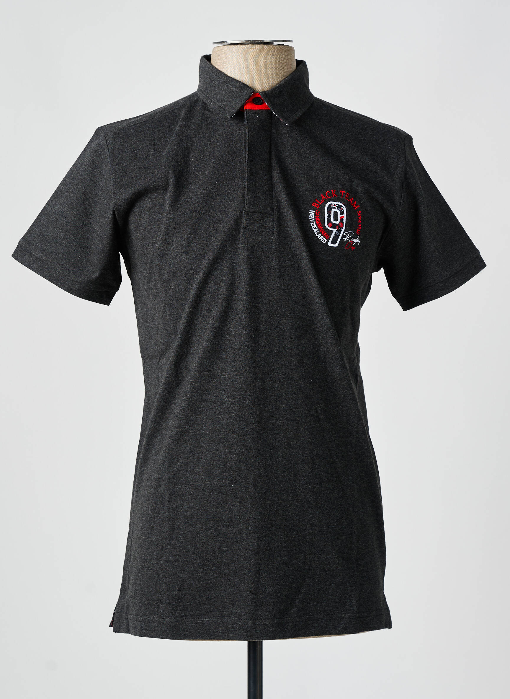Polo jersey audinys trumpas rankovės pilka CAMBERABERO vyras