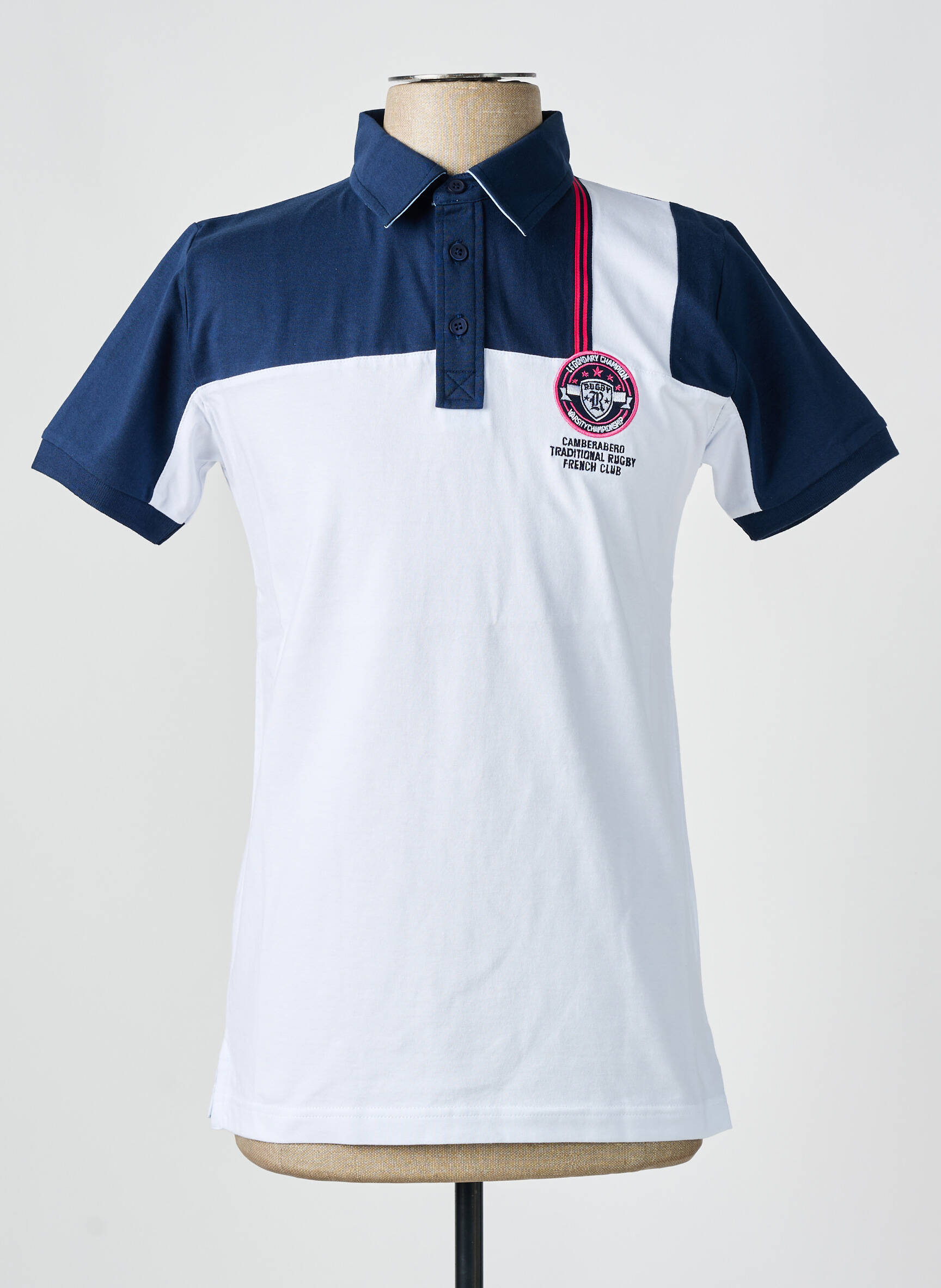 Polo jersey audinys trumpas rankovės mėlyna CAMBERABERO vyras