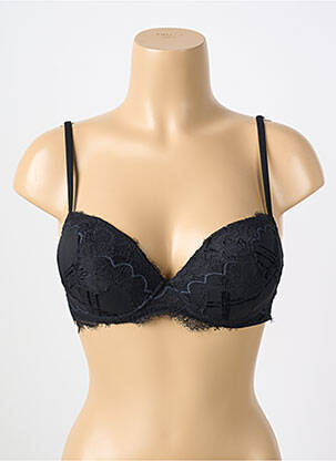 Liemenėlė push-up liemenėlė su aukštu palaikymu push-up liemenėlė su aukštu palaikymu juodas COTTON CLUB moteris