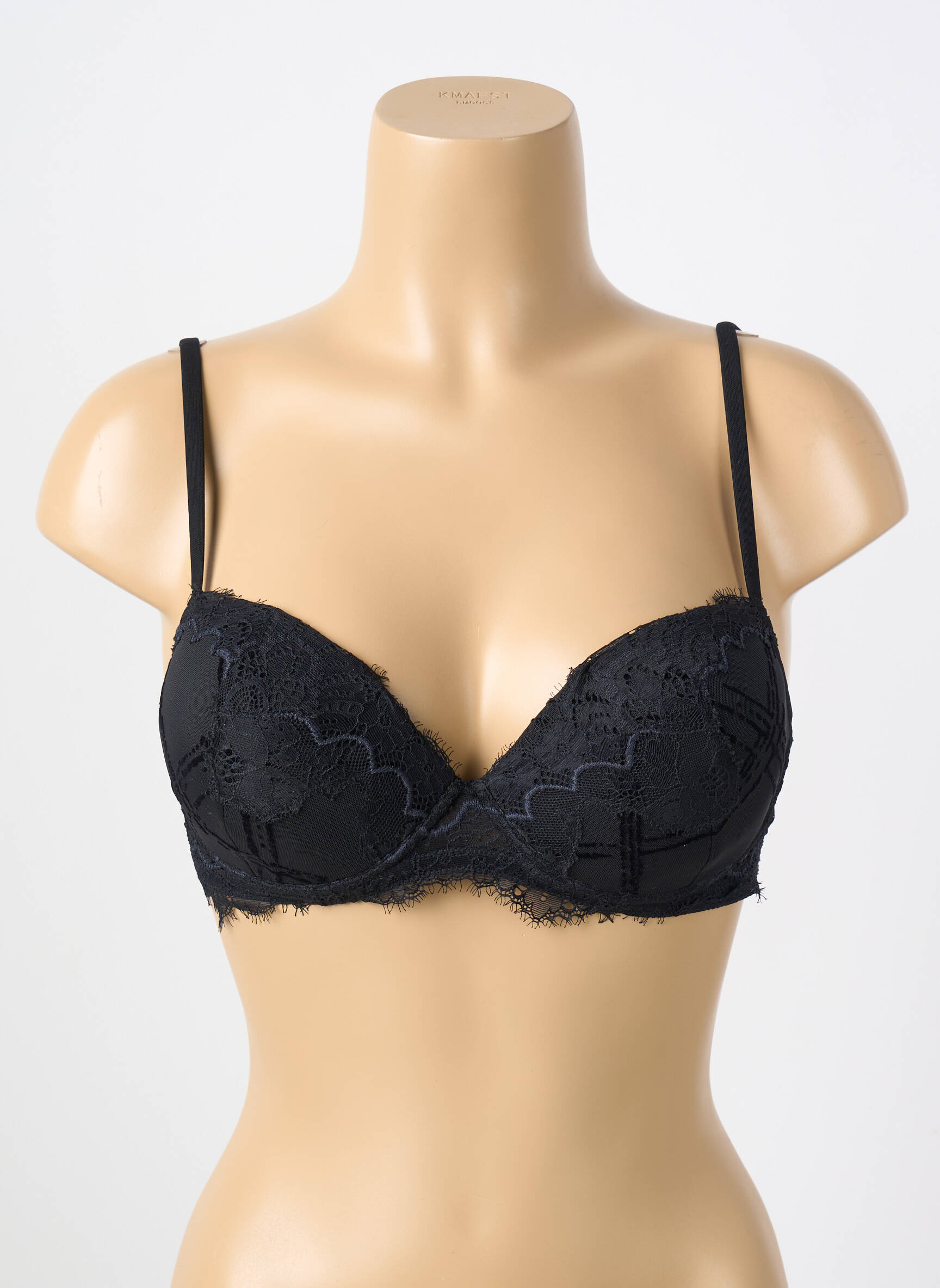 Liemenėlė push-up liemenėlė su aukštu palaikymu push-up liemenėlė su aukštu palaikymu juodas COTTON CLUB moteris
