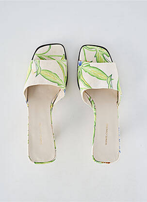 Mule/sabotai odinė išorinė padas kulnas nuo 4 iki 6 cm žalias MANUEL CANOVAS moteris