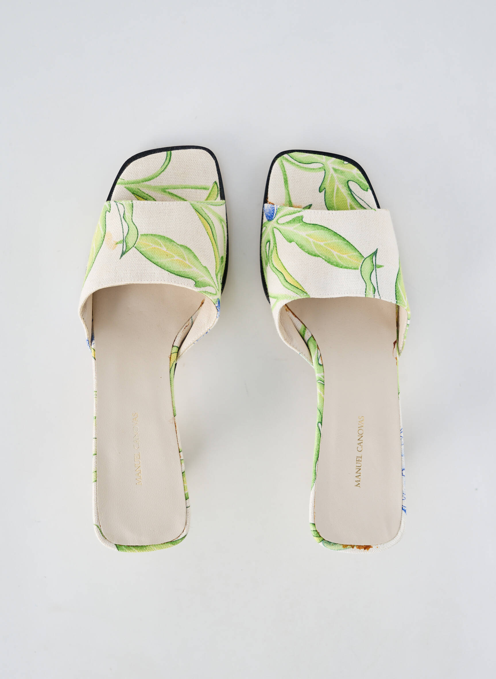 Mule/sabotai odinė išorinė padas kulnas nuo 4 iki 6 cm žalias MANUEL CANOVAS moteris