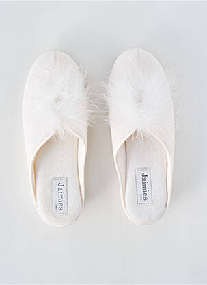 Bateliai/pantofliai aksomo audimas kulnas nuo 4 iki 6 cm baltas JAIMIES moteris