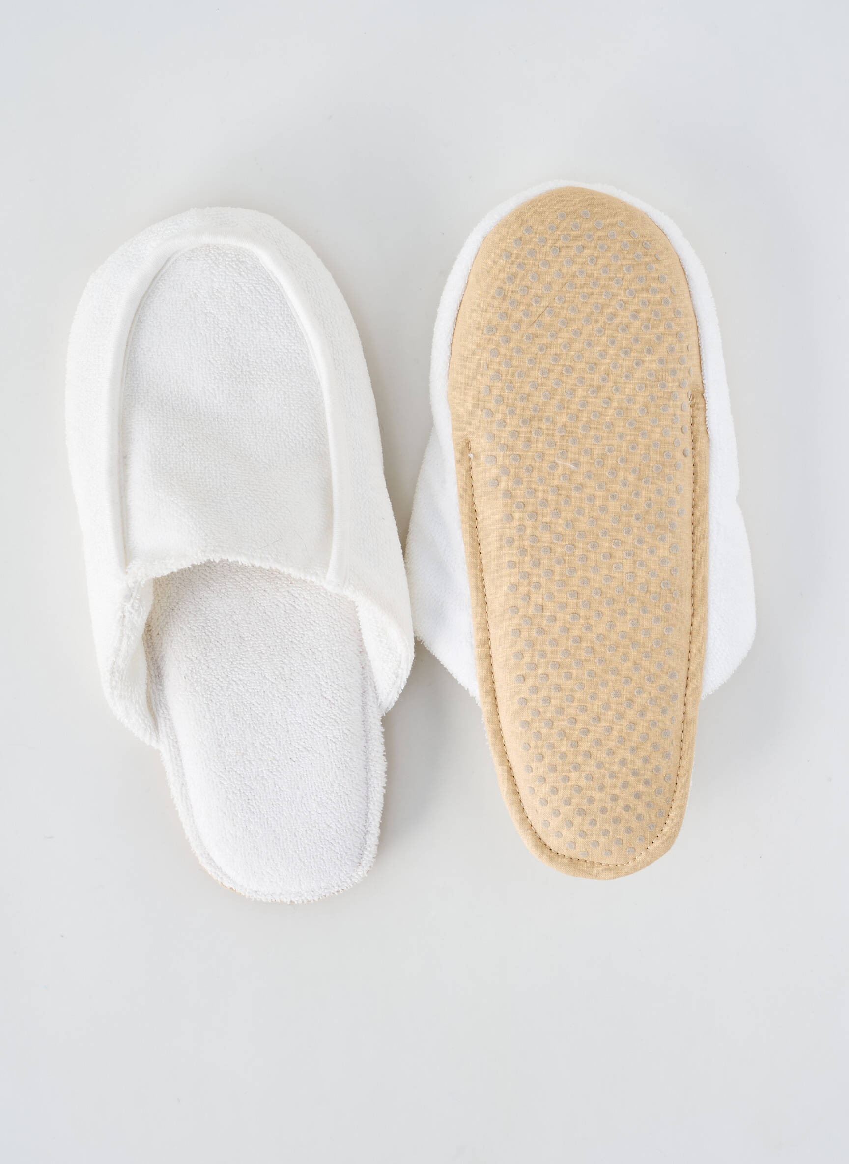 Bateliai/pantofliai tekstilinė išorinė padas plokščias kulnas iki 3 cm baltas PLUTO moteris