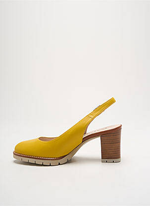 Aukštakulniai satino audinys kulnas nuo 4 iki 6 cm geltona GADEA moteris