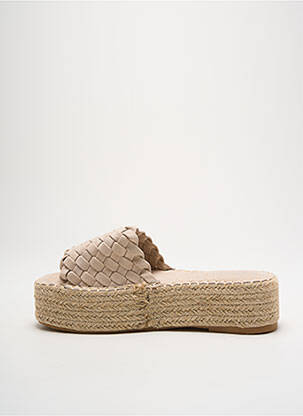 Espadrilės amortizuojančios pado tipas kulnas nuo 4 iki 6 cm bežinis CASSIS COTE D'AZUR moteris