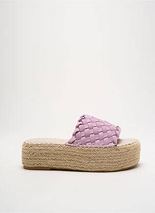 Espadrilės amortizuojančios pado tipas kulnas nuo 4 iki 6 cm violetinis CASSIS COTE D'AZUR moteris