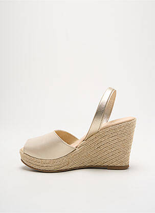Espadrilės satino audinys kulnas nuo 7 iki 9 cm auksas RIA MENORCA moteris