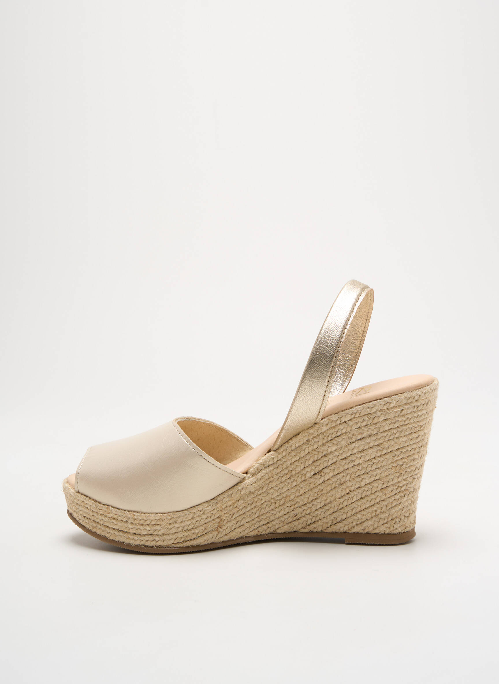 Espadrilės satino audinys kulnas nuo 7 iki 9 cm auksas RIA MENORCA moteris