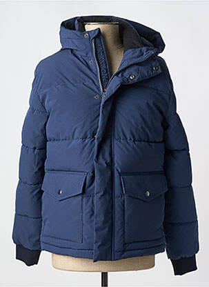 Pūkinė striukė kišenės su gobtuvu mėlyna JACK & JONES vyras