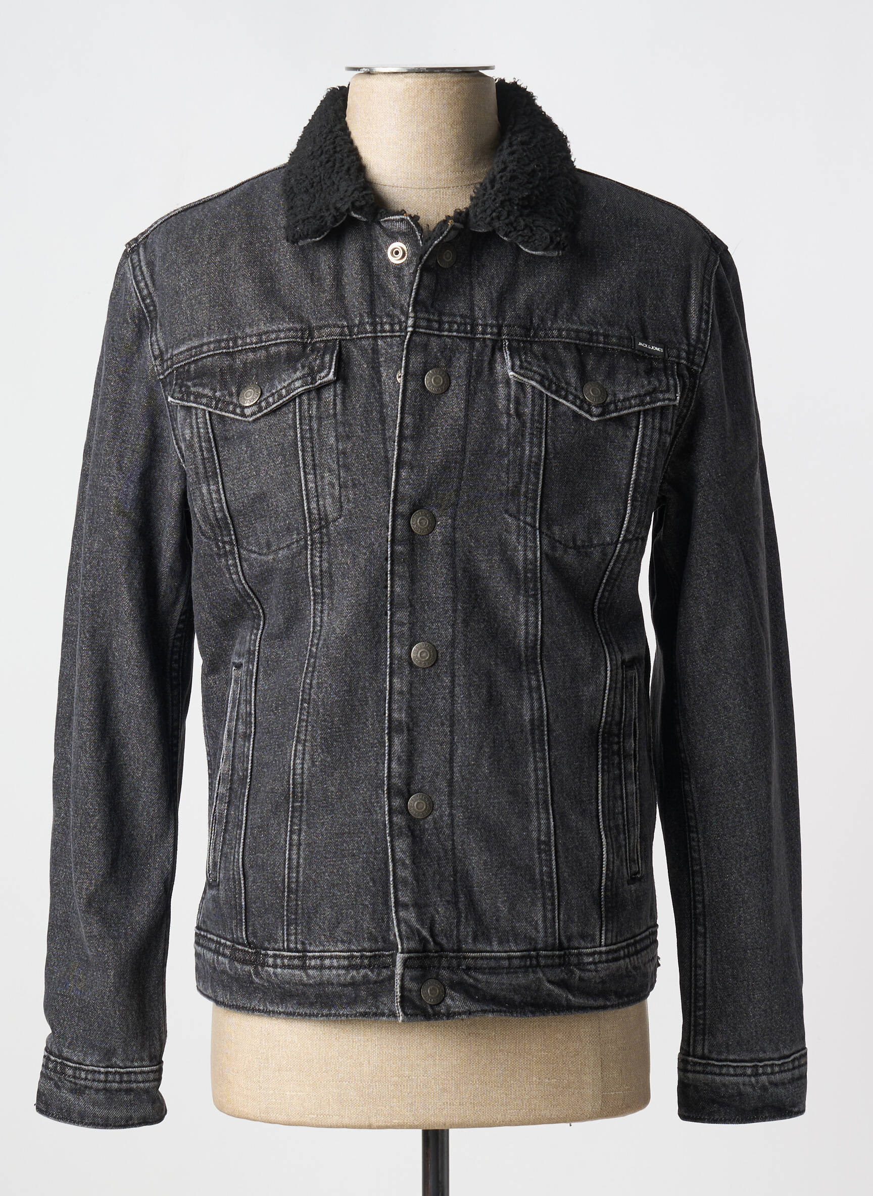Kasdienis švarkas priekinė mygtukų uždarymo sistema juodas JACK & JONES vyras