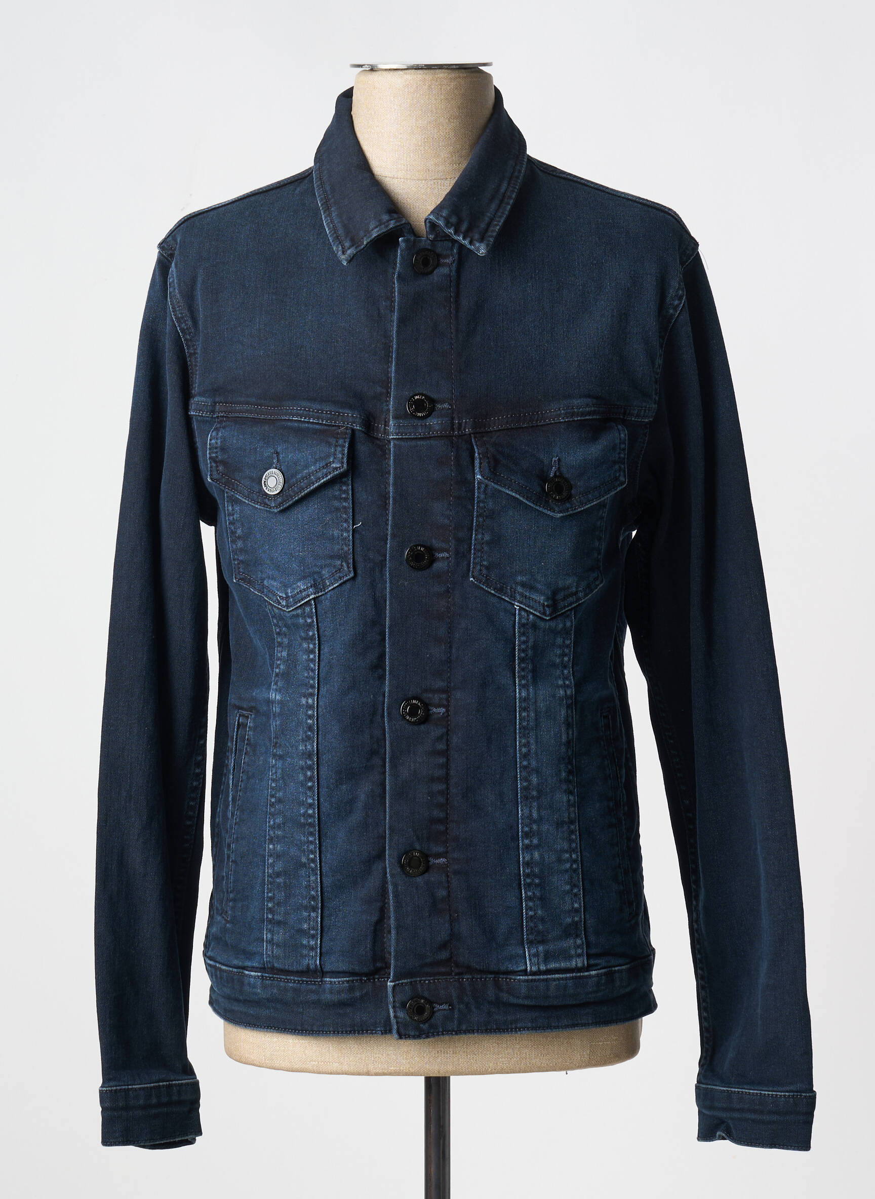 Kasdienis švarkas priekinė mygtukų uždarymo sistema mėlyna JACK & JONES vyras