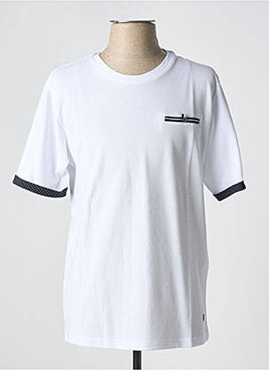 T-marškinys tiesi kirpimas trumpas rankovės baltas JACK & JONES vyras