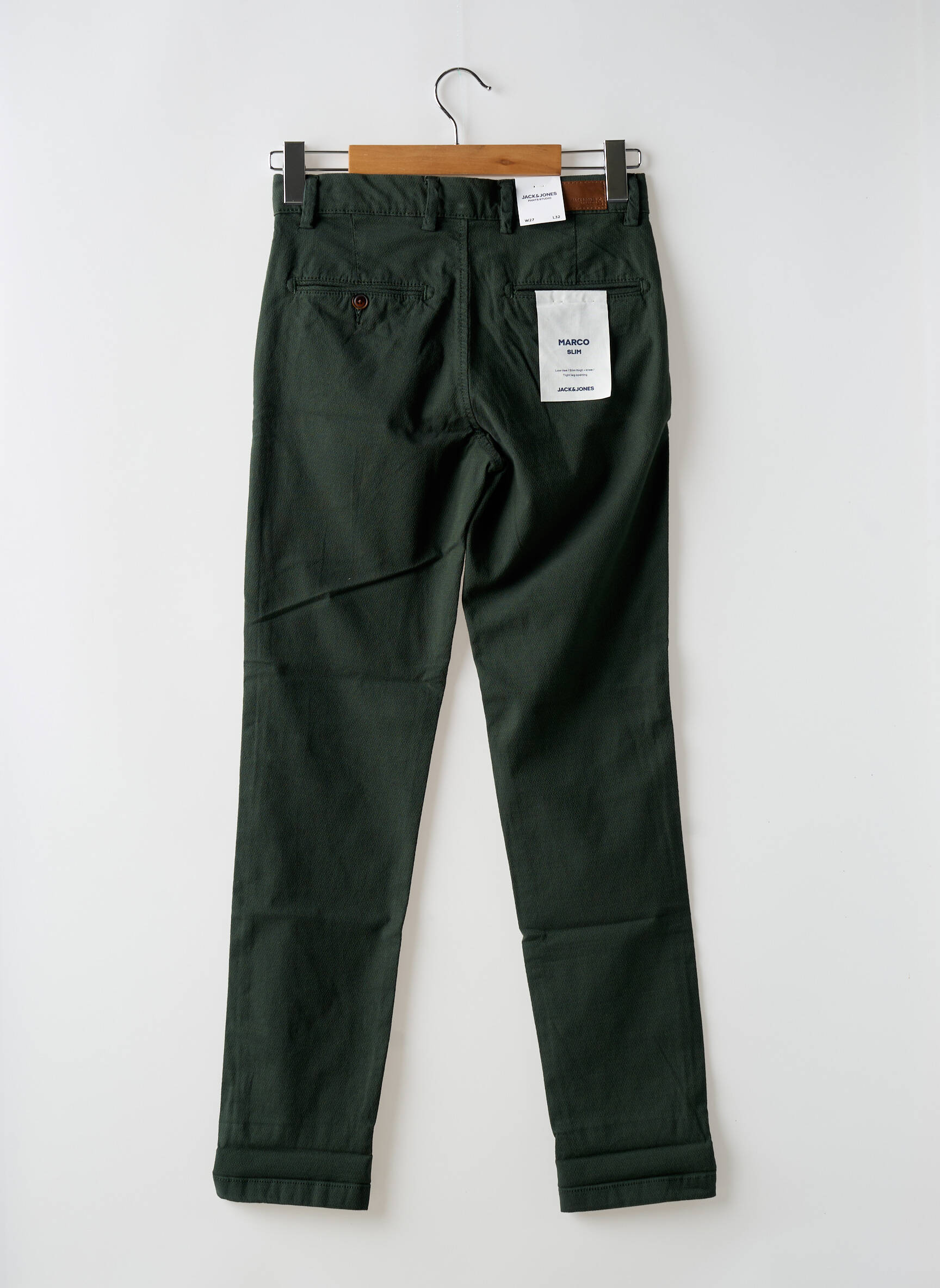 Chino kelnė chinamas audinys maža dydžio žalias JACK & JONES vyras