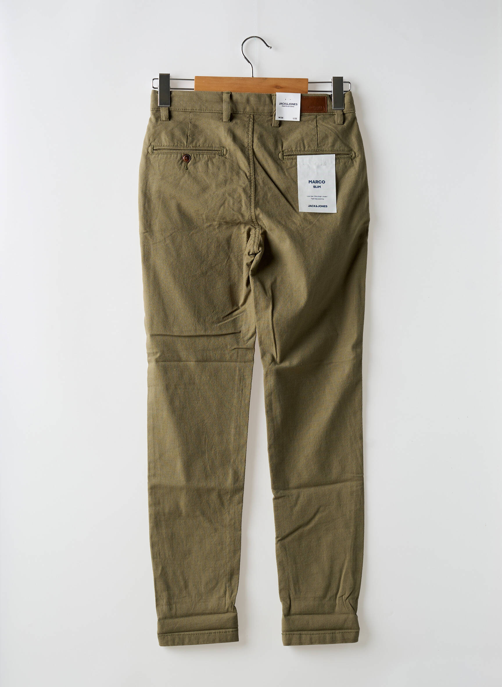 Chino kelnė chinamas audinys maža dydžio šviesiai žalia JACK & JONES vyras