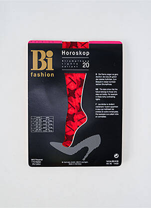 Kojinės fantazijos raštas raudona BI FASHION moteris