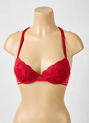 Liemenėlė push-up liemenėlė su aukštu palaikymu push-up liemenėlė su aukštu palaikymu raudona ANTIGEL moteris