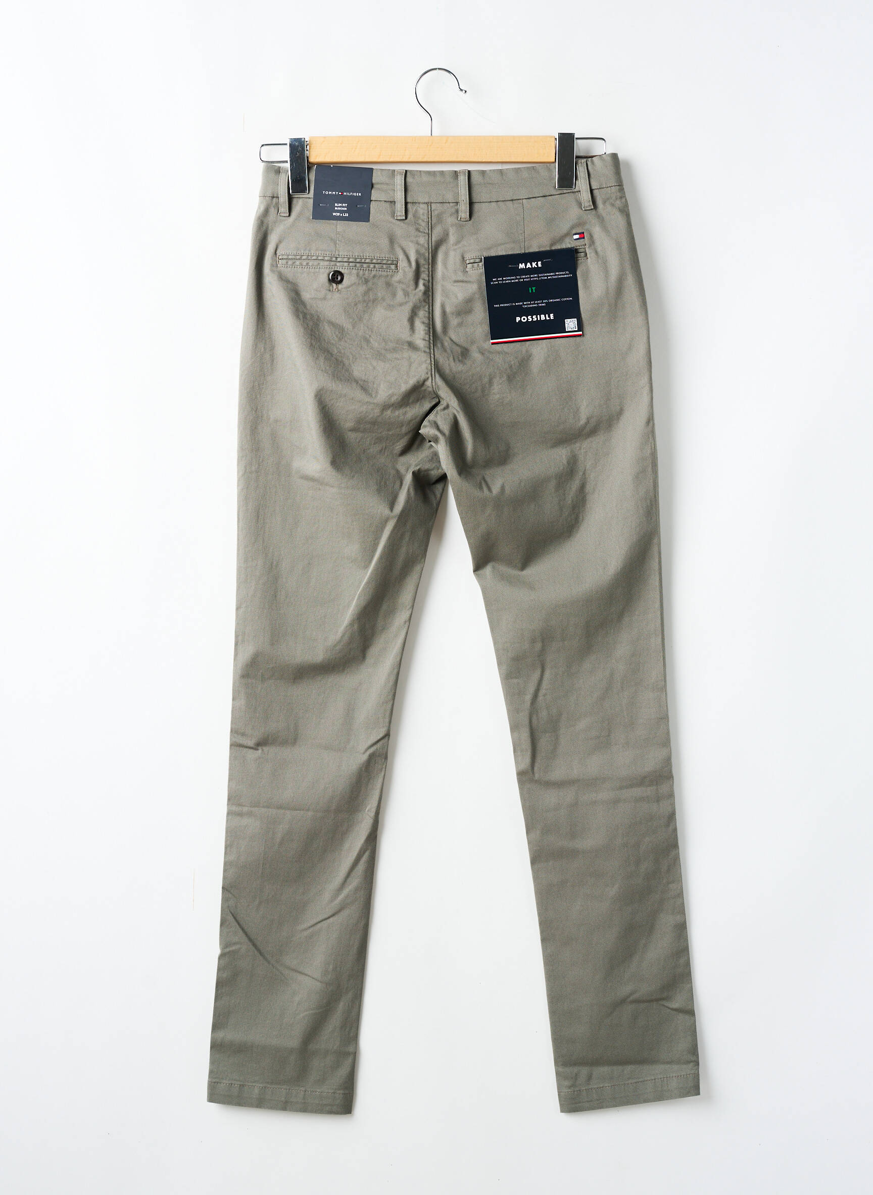 Chino kelnė tamprumas normala dydis pilka TOMMY HILFIGER vyras