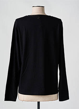 T-marškinys ilgos rankovės ilgos rankovės juodas MALOKA moteris