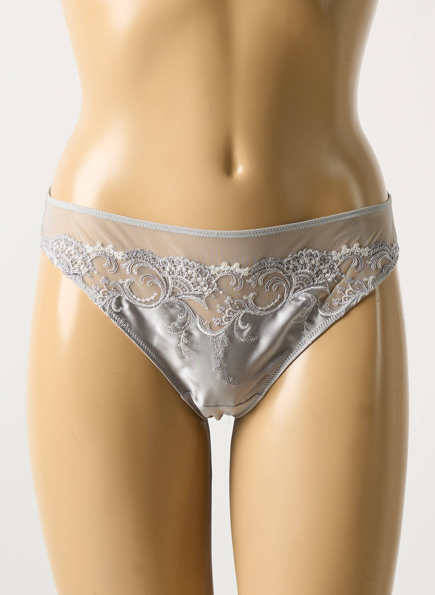 Tanga satino audinys pilka LISE CHARMEL moteris