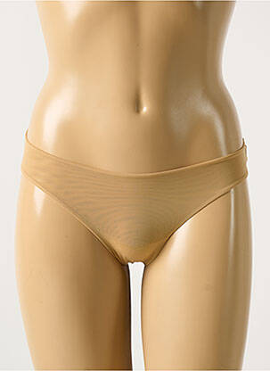 Tanga tamprumas kremas COTTON CLUB moteris