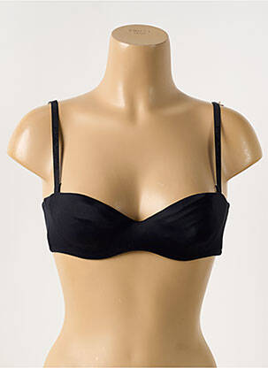 Liemenėlė su rėmu viršutinė juostelė juodas COTTON CLUB moteris