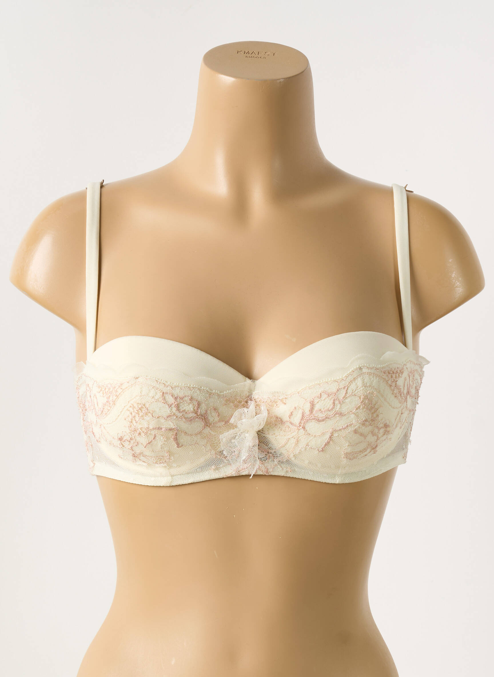 Liemenėlė siuvinėjimas viršutinė juostelė bežinis COTTON CLUB moteris
