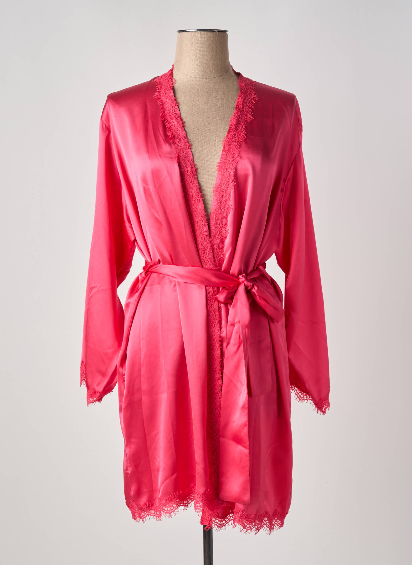 Kimono striukė ilgos rankovės raudona VIVIS moteris