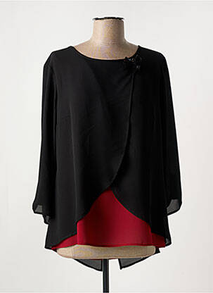 Ilgų rankovių tunika lengva ir skaidri juodas DIAMBRE moteris