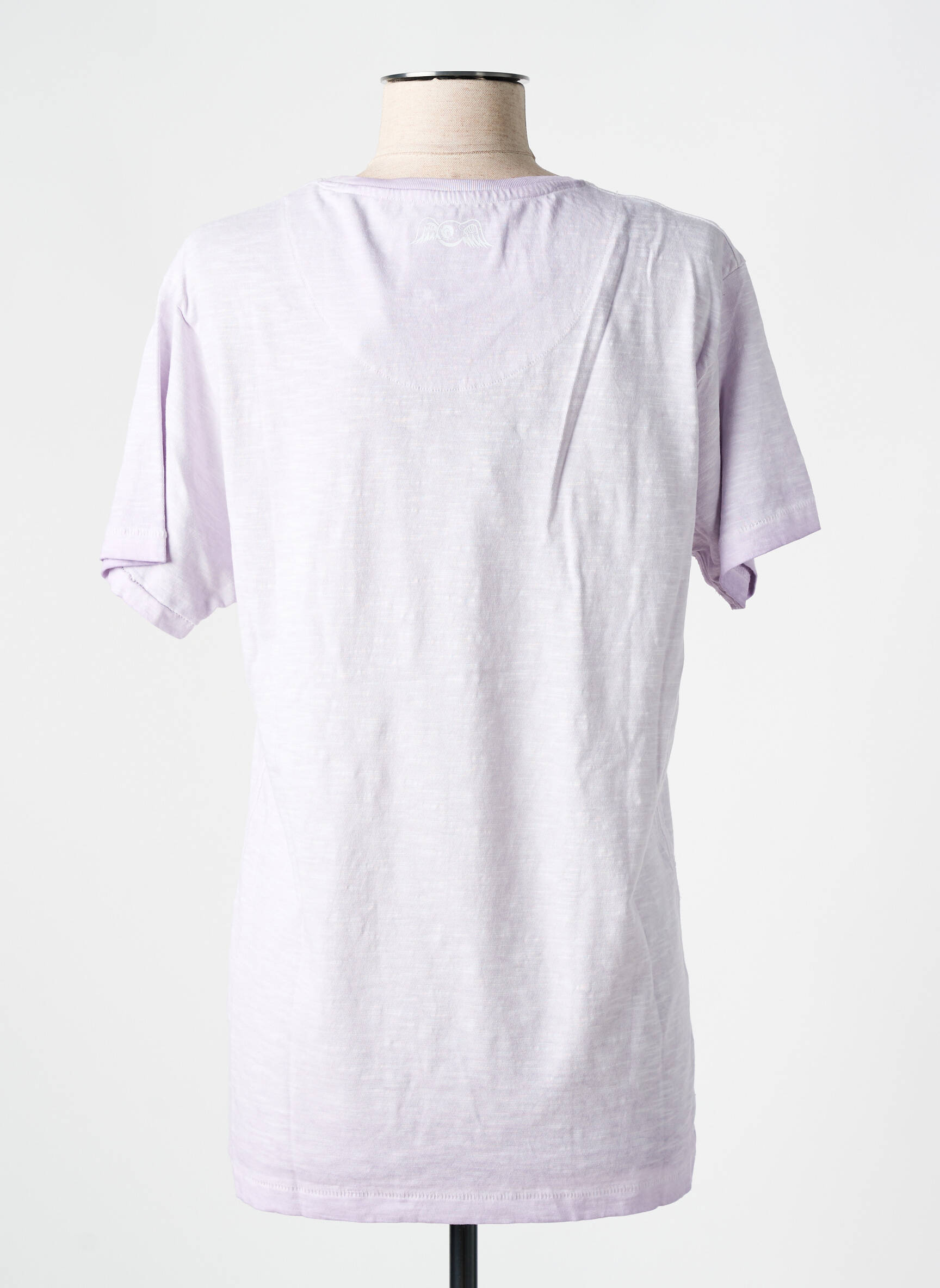 T-marškinys floqué serigrafija trumpas rankovės violetinis VON DUTCH moteris