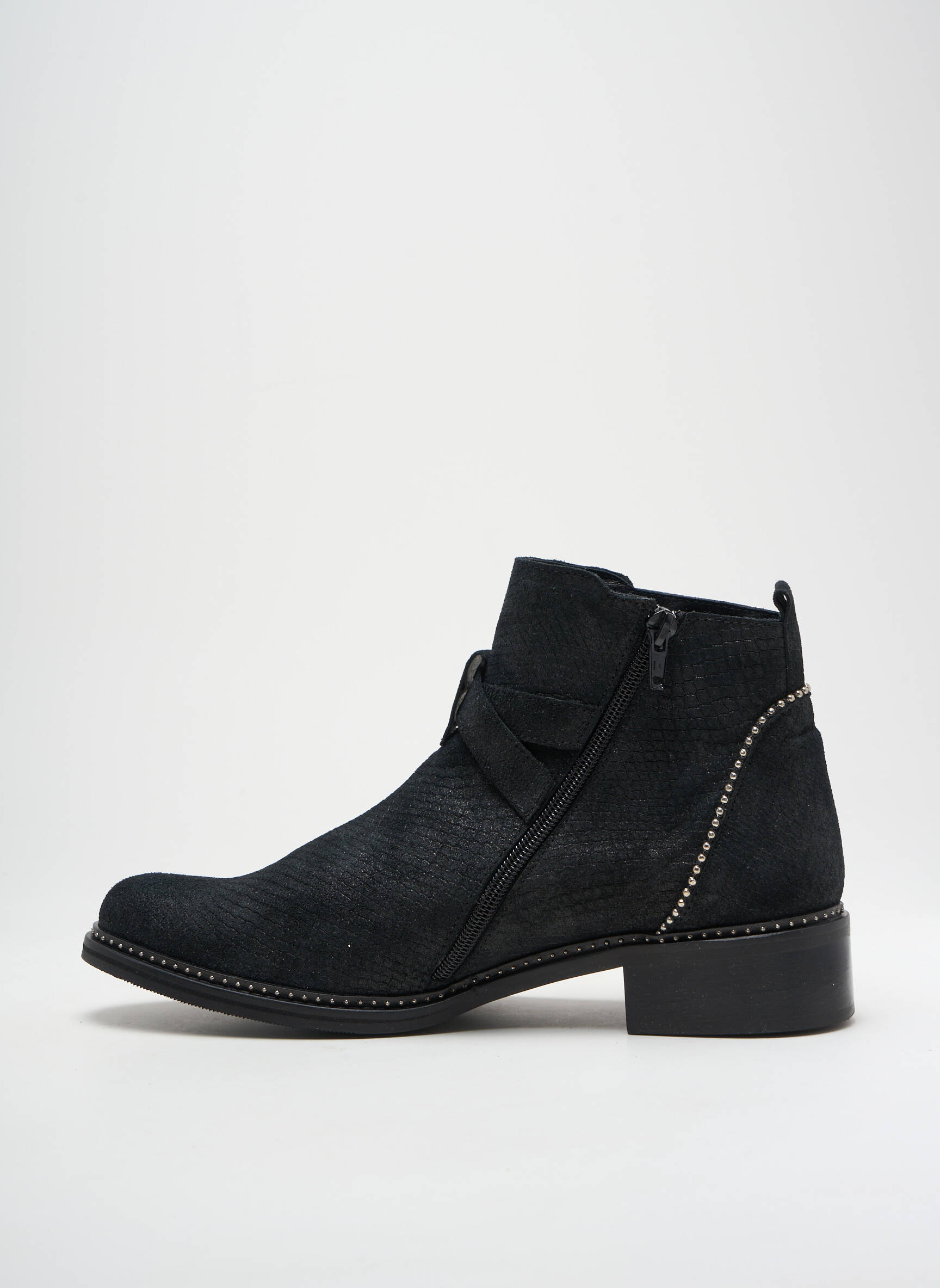 Batai/botai satino audinys kulnas nuo 4 iki 6 cm juodas REGARD moteris