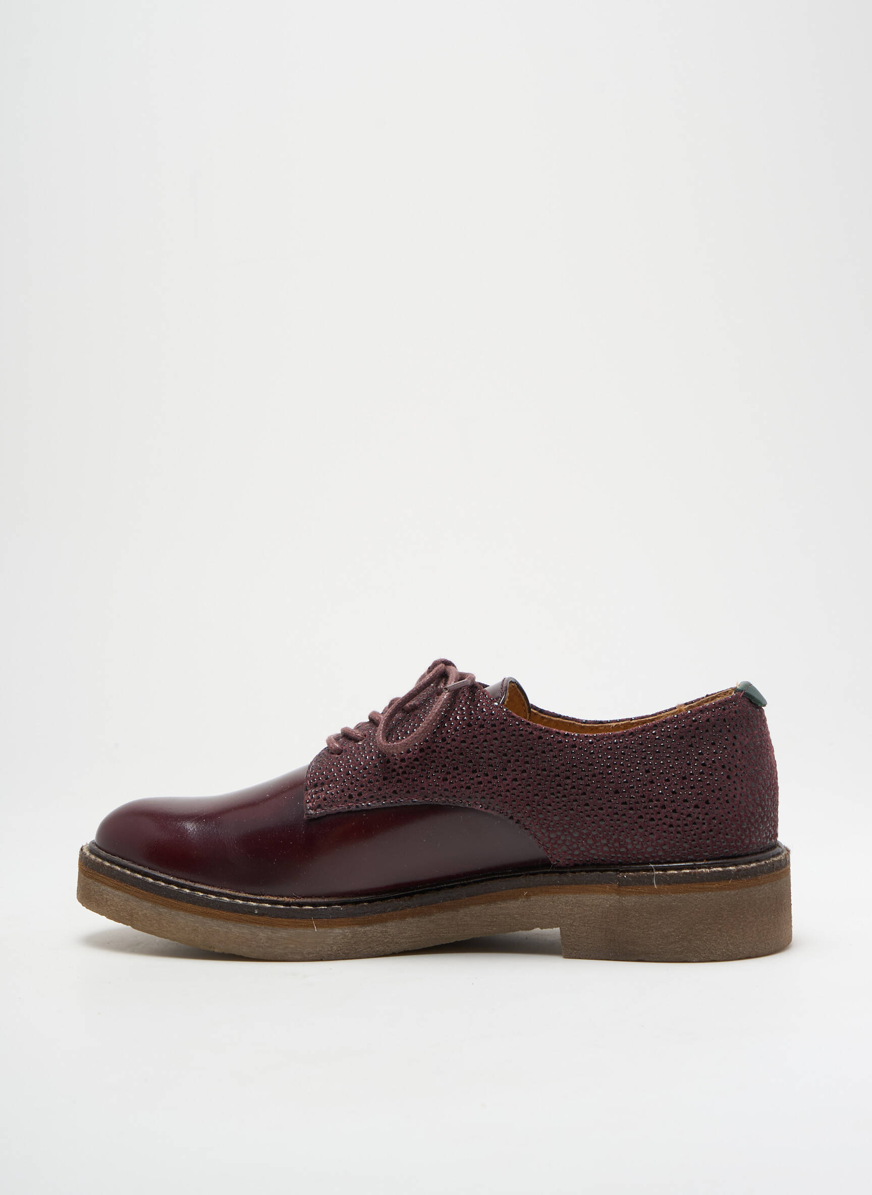 Derbiai satino audinys plokščias kulnas iki 3 cm violetinis KICKERS moteris