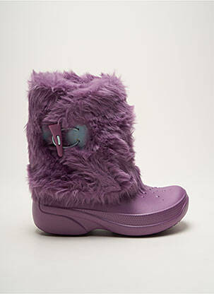 Batai satino audinys apvalus mygtukas violetinis CROCS mergina
