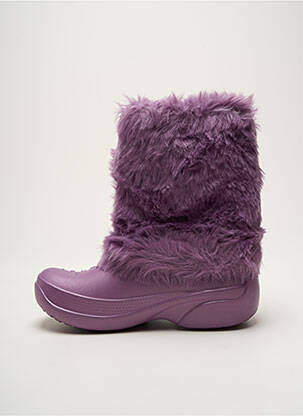 Batai satino audinys apvalus mygtukas violetinis CROCS mergina