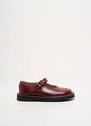Balerinos lygus medžiaga apvalus mygtukas raudona START RITE SHOES mergina