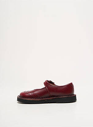 Balerinos lygus medžiaga apvalus mygtukas raudona START RITE SHOES mergina
