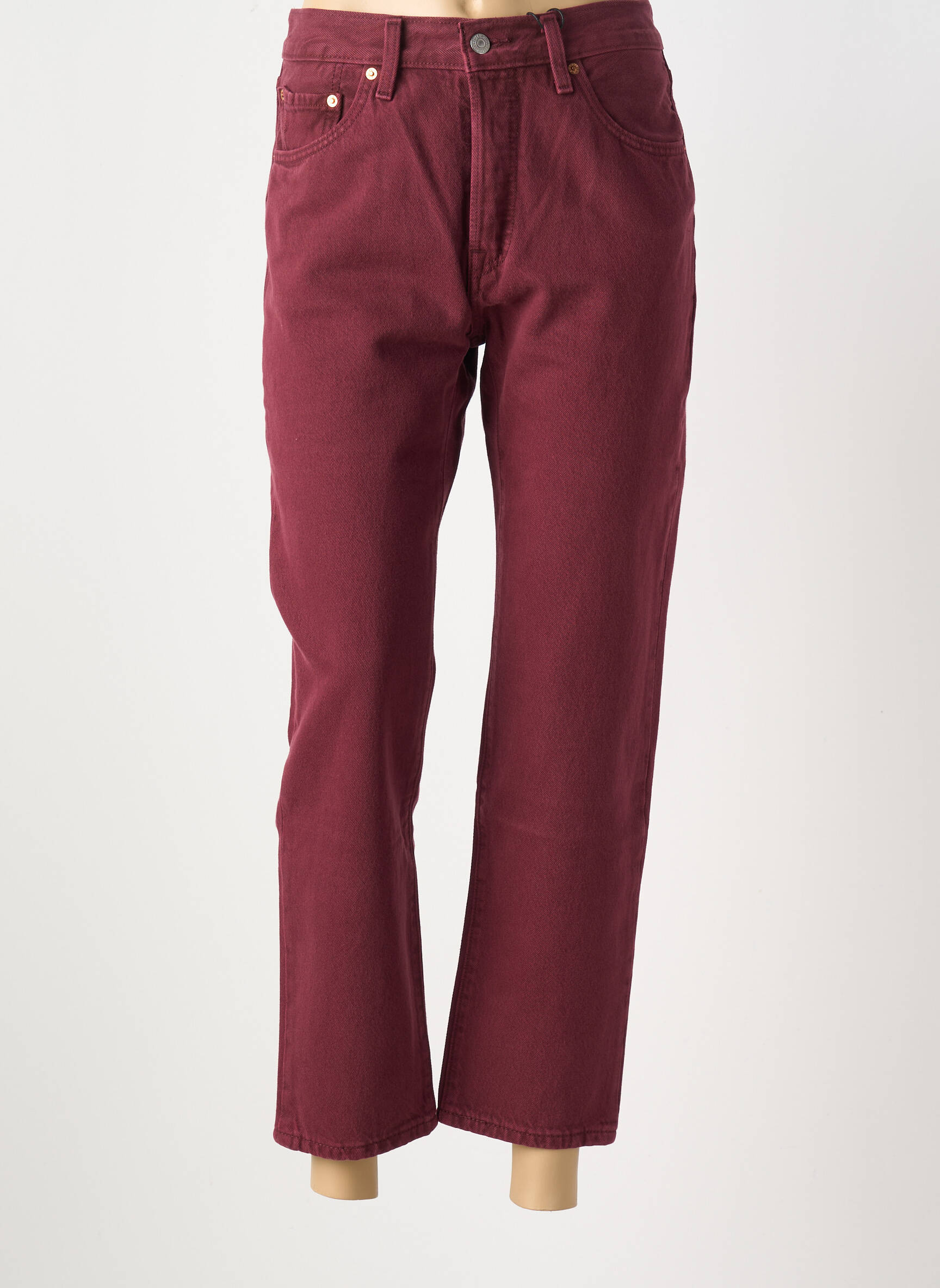 7/8 kelnės uždarymas su užtrauktuku po mygtuku uždengimu raudona LEVI'S moteris