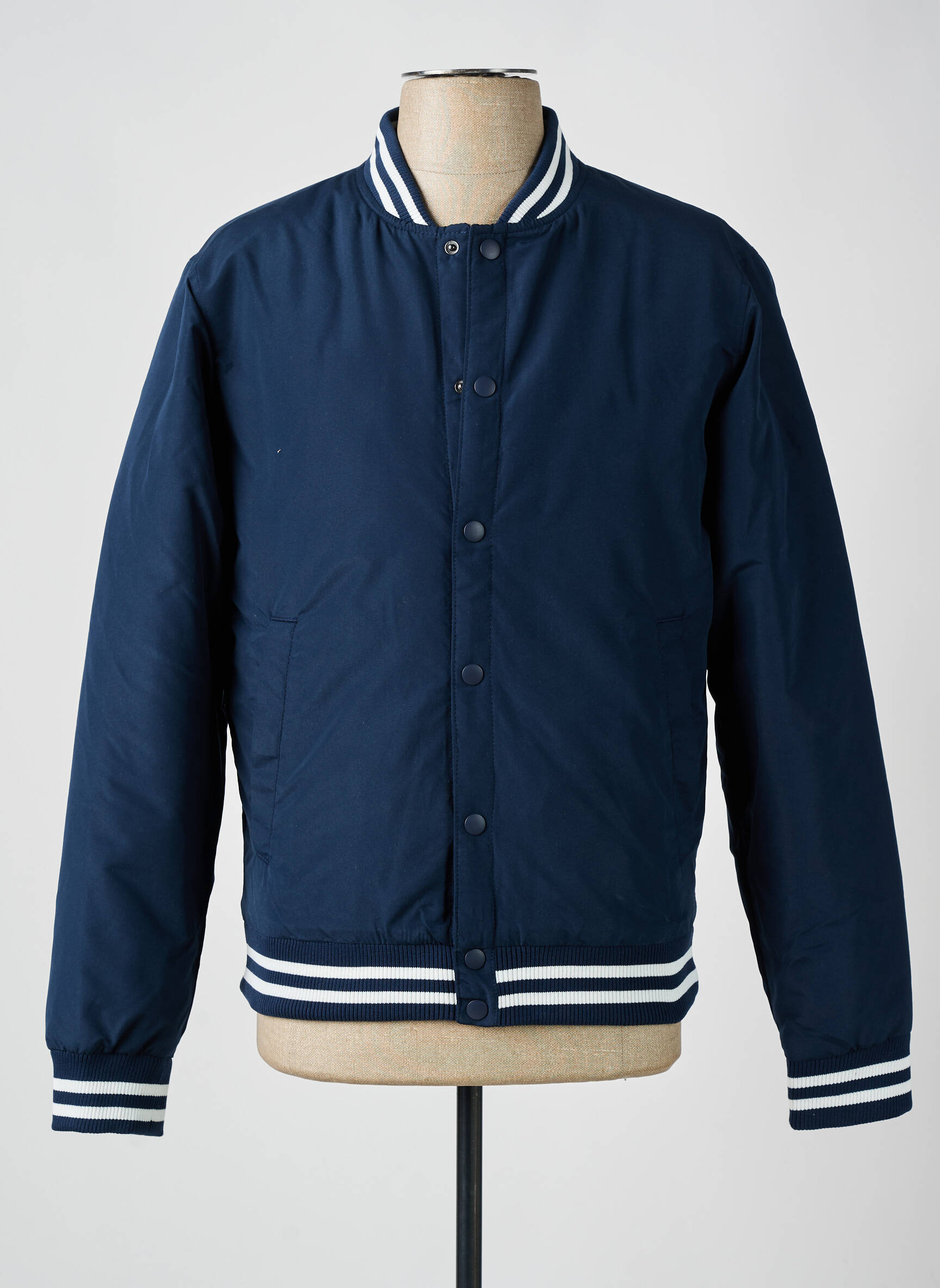 Pūkinė striukė ilgos rankovės be gobtuvų mėlyna JACK & JONES vyras