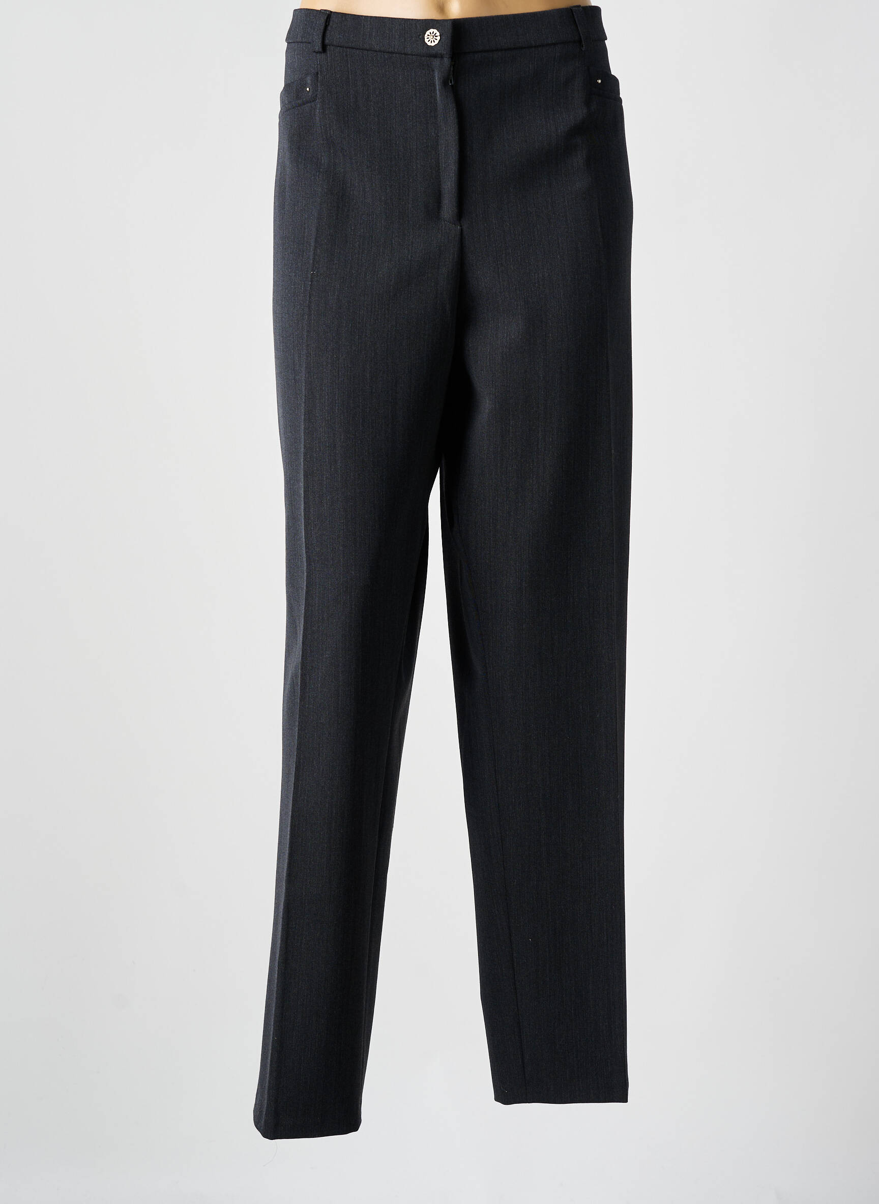 Pantalon aukšta talija aukšta talija pilka CHRISTINE LAURE moteris